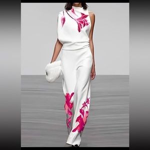 White 2-pc Top and Slacks
